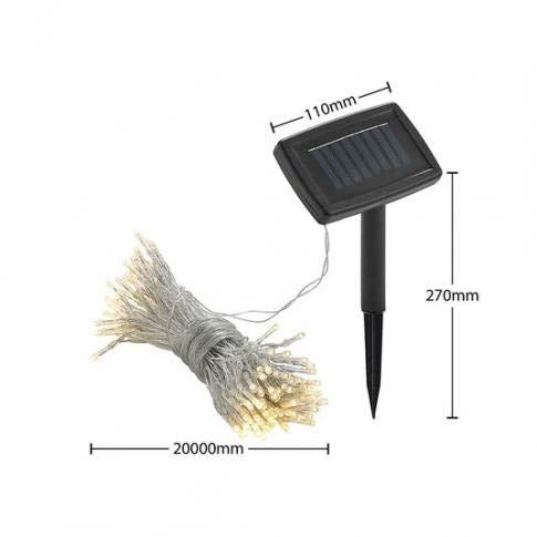 Lindby Styrmir Solar-Lichterkette, 120 LEDs, 20 m