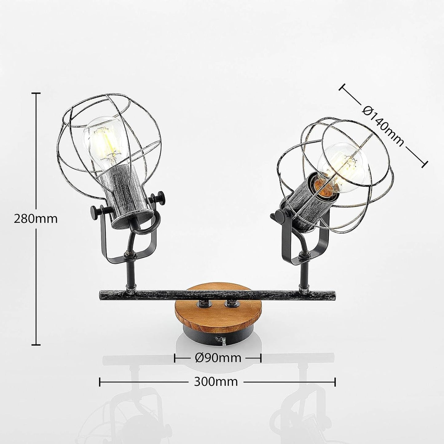 Lindby Strahler 'Salima' (Retro, Vintage, Antik) in Alu aus Metall